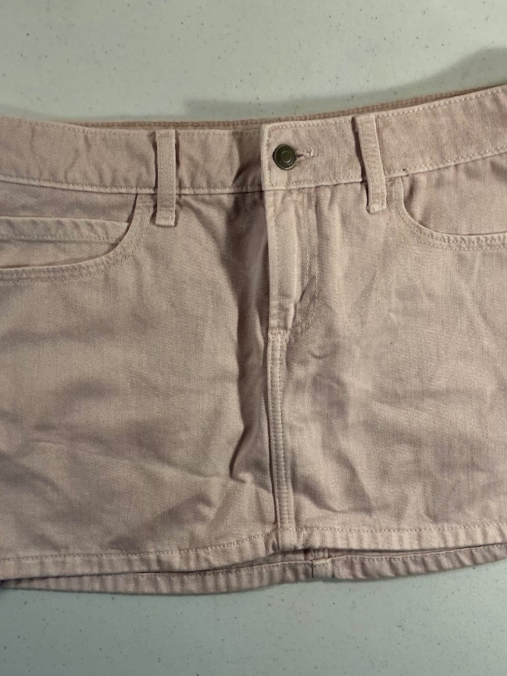 Hollister pale pink denim skort sz 29